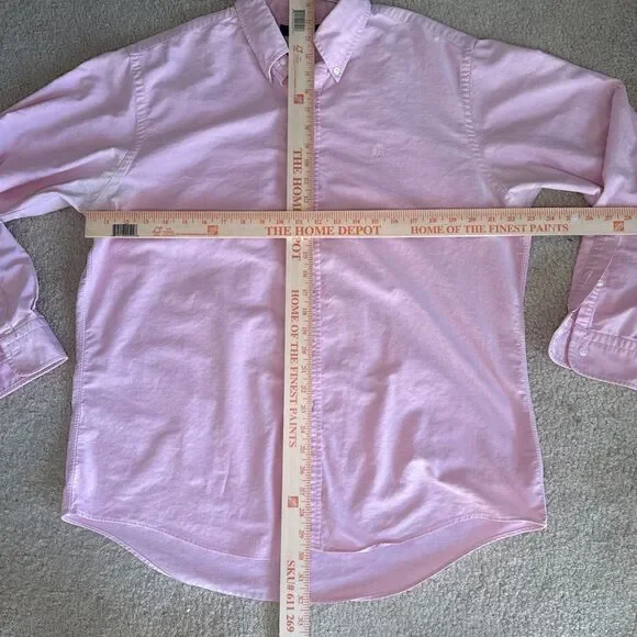 VTG Brooks Brothers Jeffrey Pink Button Down Cotton Logo Oxford Shirt USA | XL - Picture 8 of 11